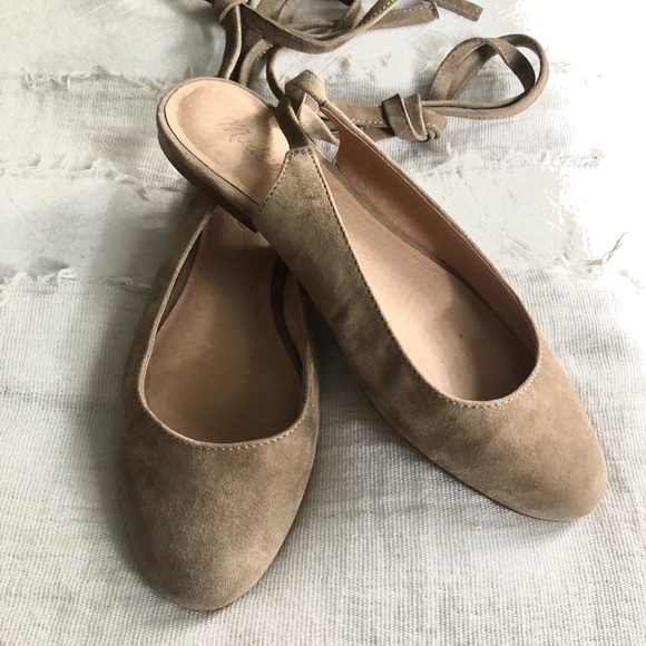 Worn once Madewell ankle wrap flats - Picture 3 of 6